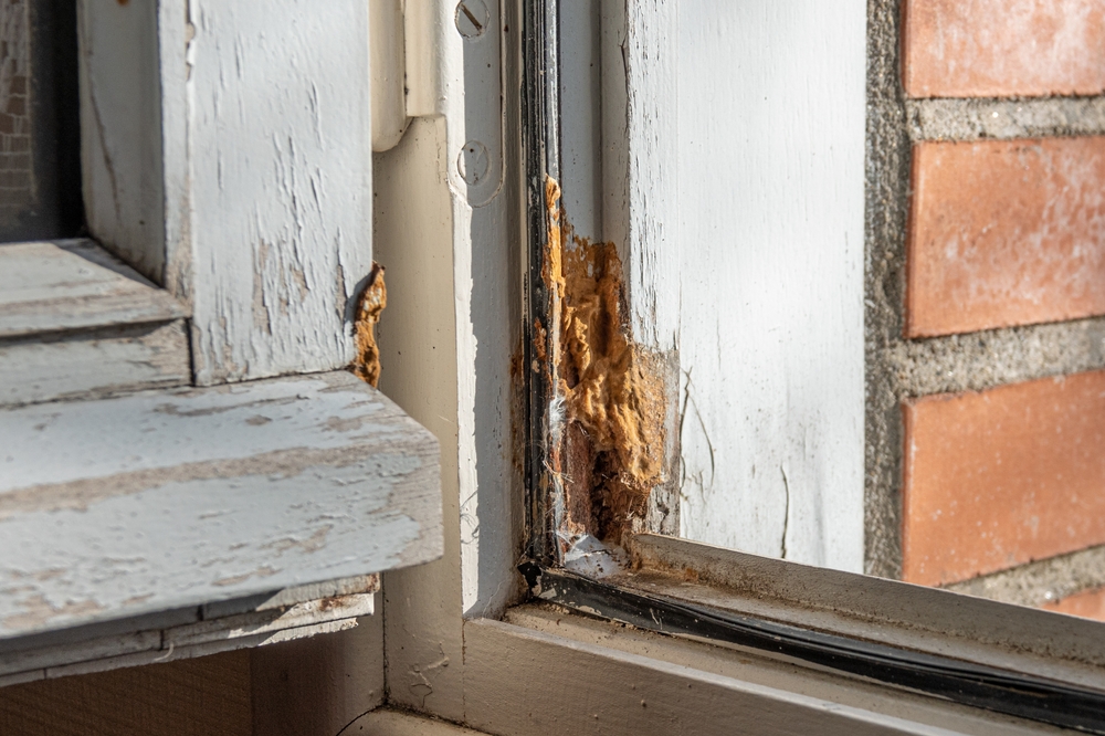 Wood-decay,Fungus,Destroys,Wooden,Frame,Of,Window